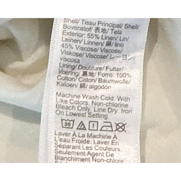 J. Crew Women's Button Front Linen Vest Natural Size 8 NWT - Picture 5 of 7